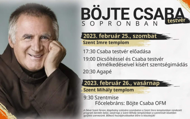 Böjte Csaba testvér Sopronban